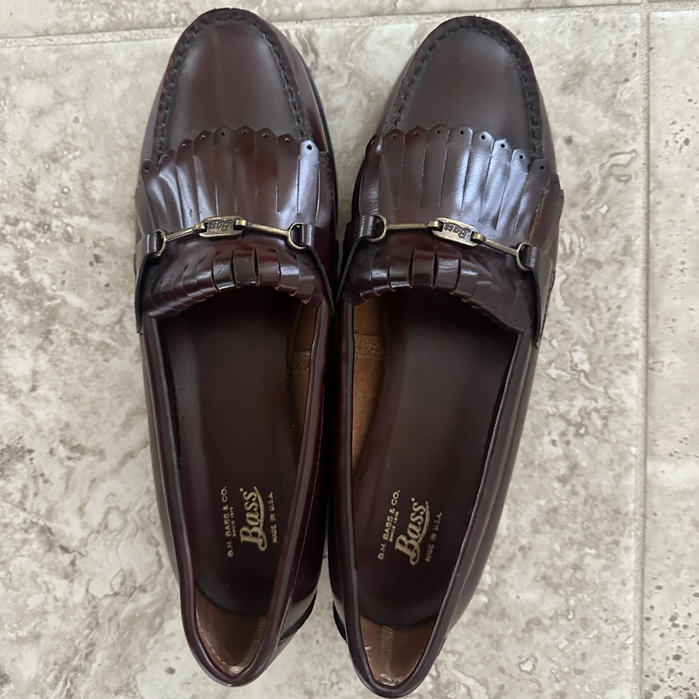 Bass cordovan loafers